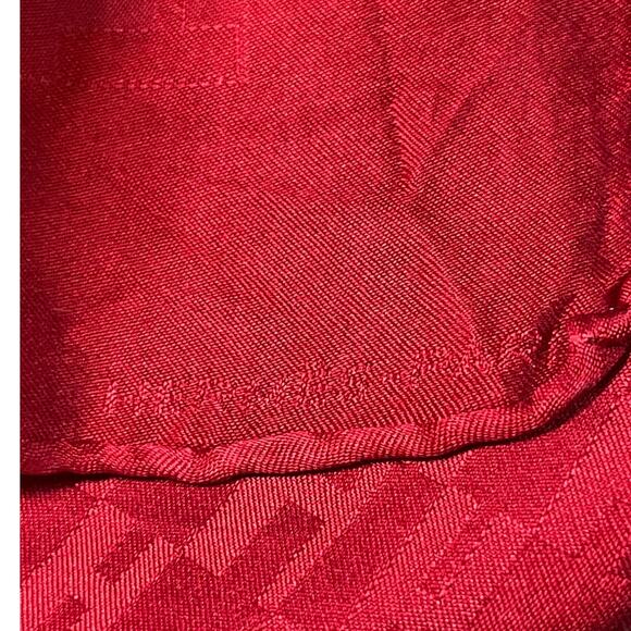 Hermes Red Silk Square Scarf - Iconic H Design - 45cm - Picture 3 of 5